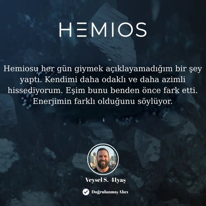Hemios® Hematit Erkek Güç Bilekliği